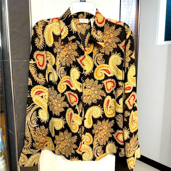 Covington Tops - Paisley Pattern Long Sleeve Shirt